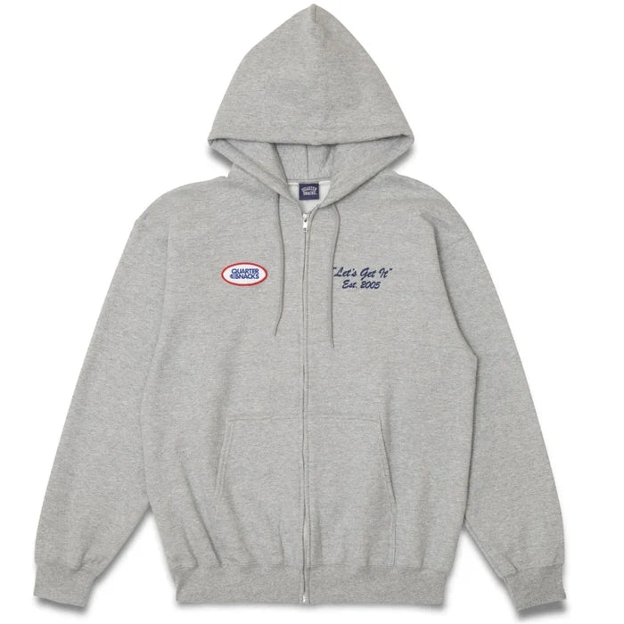 Quarter Snacks - Lets Get It Zip-Up Hoodie (Gray)