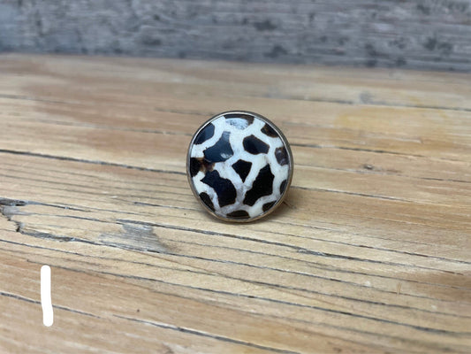 Rings - Assorted Silver & Bone Large - ADJUSTABLE