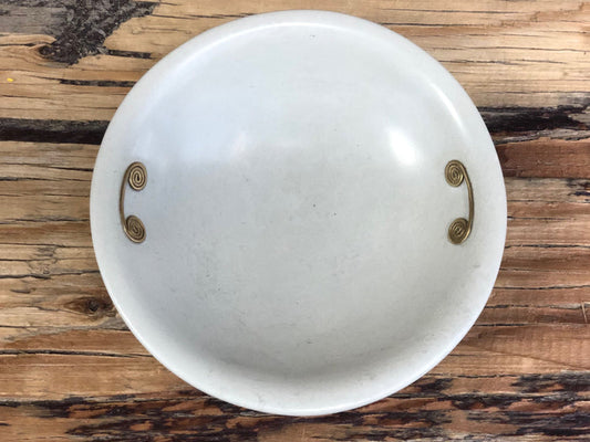 Round bowl - Soapstone with brass 4"