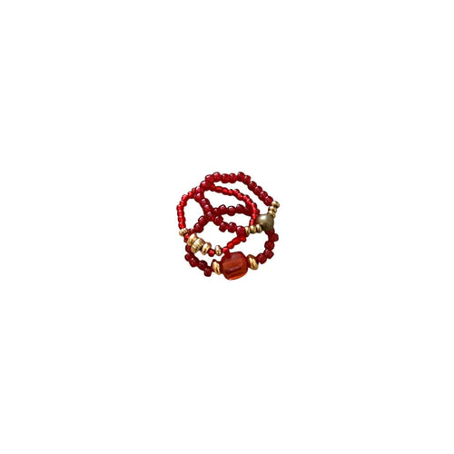 Ruby Stacker Rings- Set of 3
