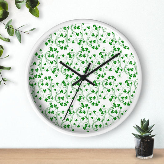Shamrock Vine Wall Clock