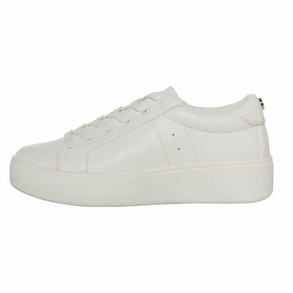 Steve Madden Women's Classic Court Sneaker White Shoes 14281