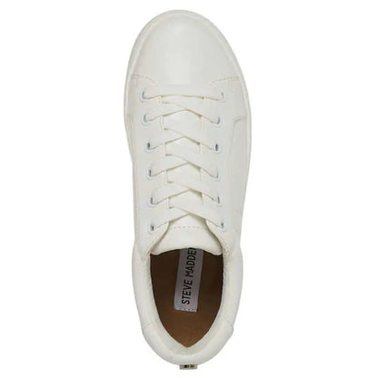 Steve Madden Women's Classic Court Sneaker White Shoes 14281