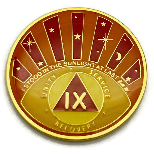 Stood in the Sunlight 9 Year Specialty AA Recovery Medallion - Tri-Plated Nine Year Chip/Coin