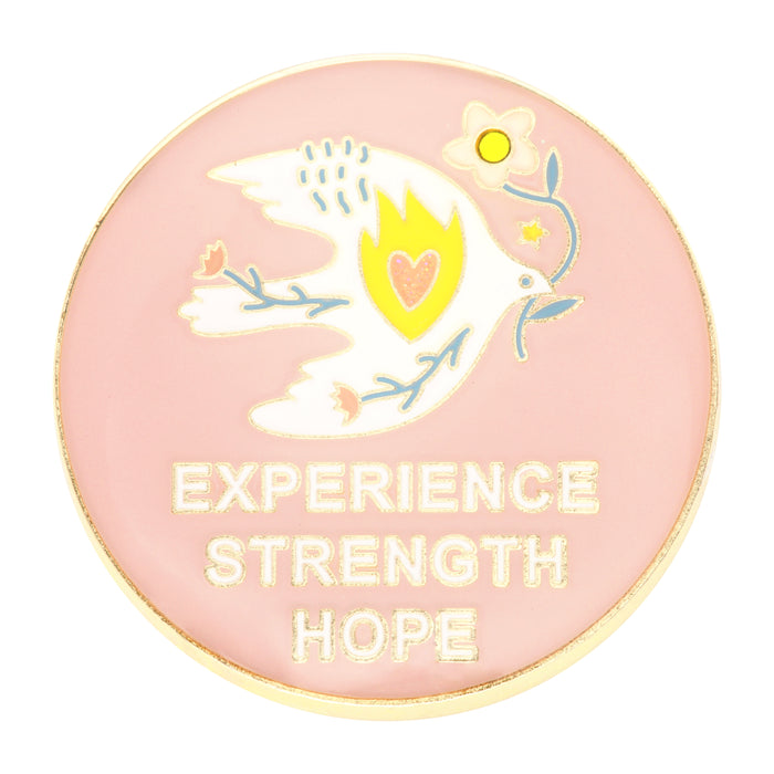 With Heartfelt Thanks Sponsor Tri-Plated Specialty AA/NA Affirmation Sobriety Medallion