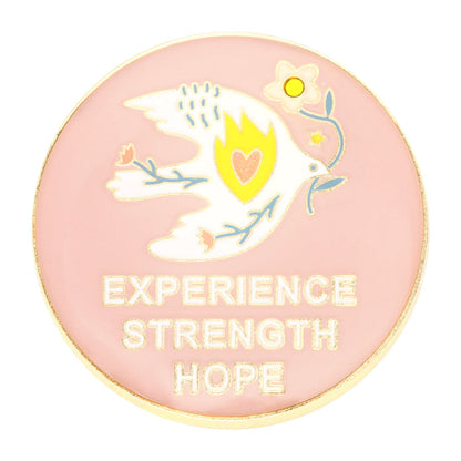 With Heartfelt Thanks Sponsor Tri-Plated Specialty AA/NA Affirmation Sobriety Medallion